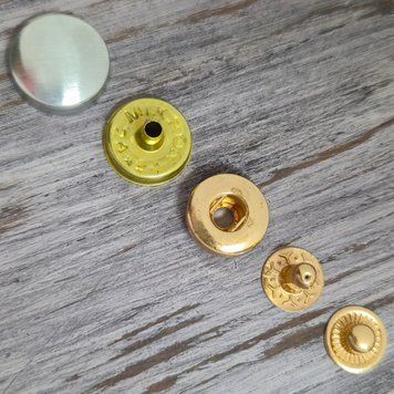Кнопка под обтяжку 15 мм (№24) Золото (500 шт) KPO15MM Gold фото