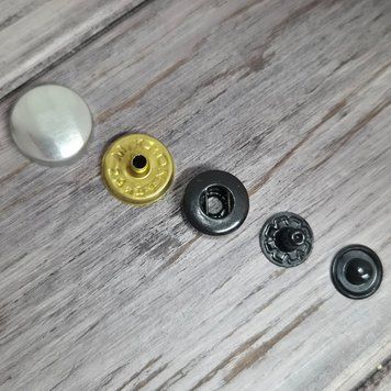 Кнопка под обтяжку 15 мм (№24) Чорні (500 шт) KPO15MM Black фото